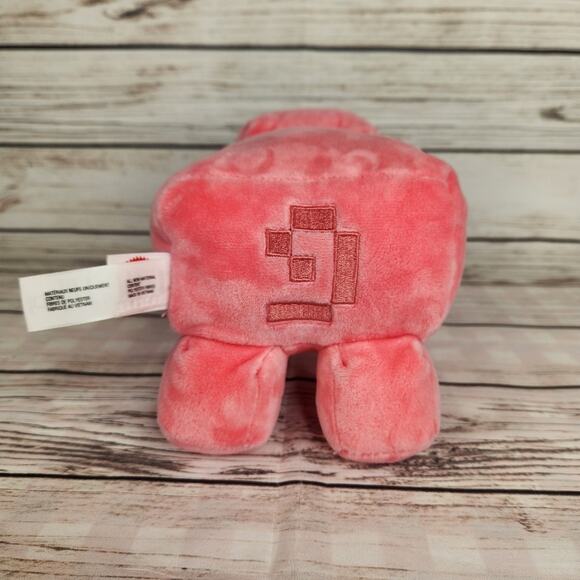 Minecraft Pink Pig Plush 9in Pixelated Stuffed Soft Mattel Collectible - Picture 6 of 8